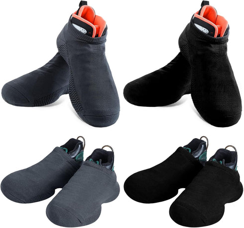 SATINIOR 4 Pairs Over Sneaker Dance Shoe Socks Dance Shoe Covers Ballroom Dancing Socks...